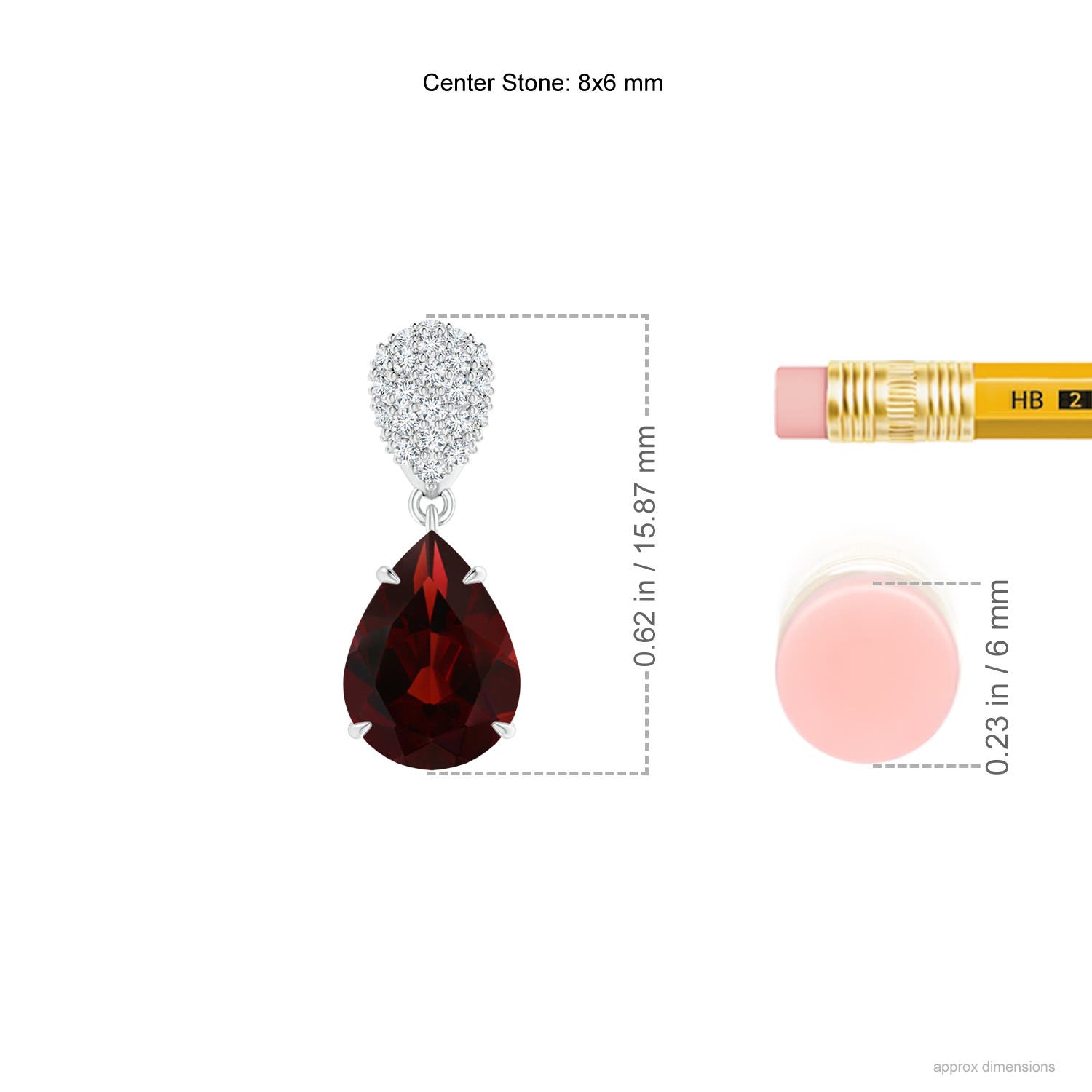 AA - Garnet / 2.82 CT / 14 KT White Gold