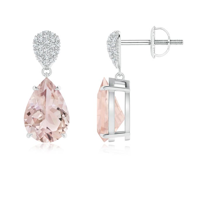 A - Morganite / 3.42 CT / 14 KT White Gold