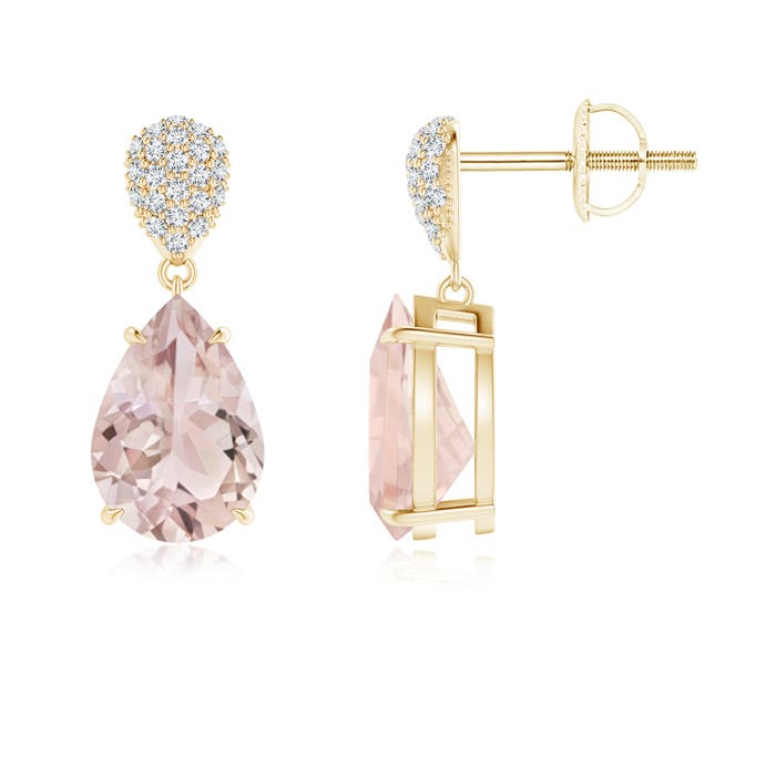 A - Morganite / 3.42 CT / 14 KT Yellow Gold