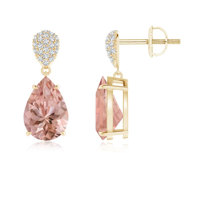 AAAA - Morganite / 3.42 CT / 14 KT Yellow Gold