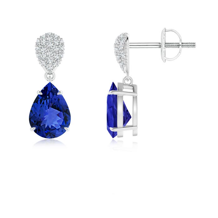 AAA - Tanzanite / 2.42 CT / 14 KT White Gold