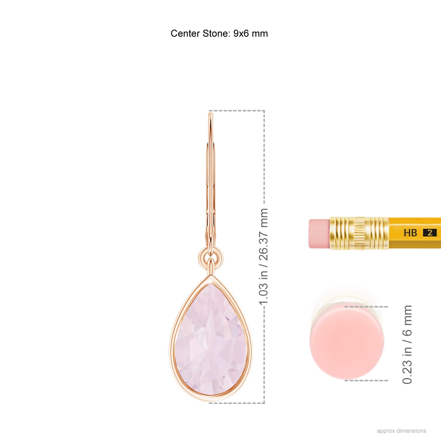 A - Rose Quartz / 2.6 CT / 14 KT Rose Gold