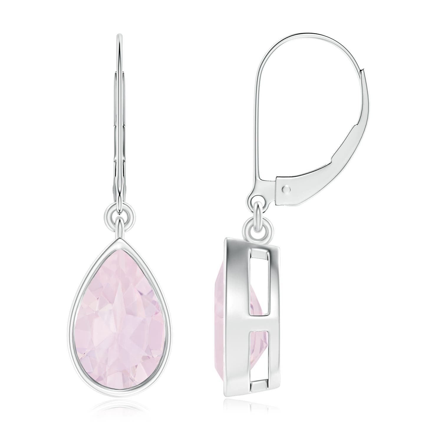 A - Rose Quartz / 2.6 CT / 14 KT White Gold