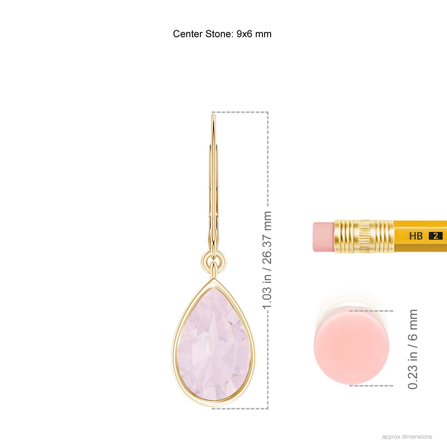 A - Rose Quartz / 2.6 CT / 14 KT Yellow Gold