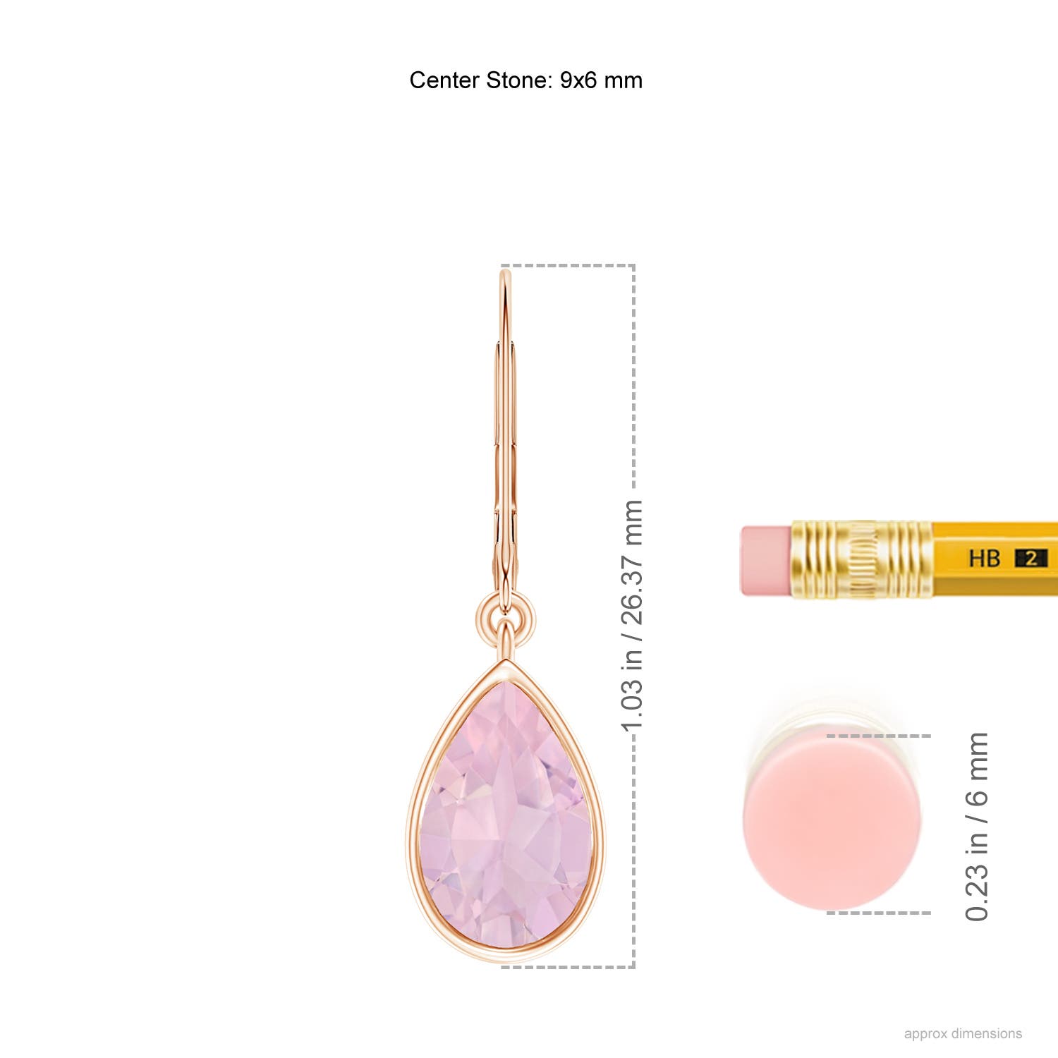 AAA - Rose Quartz / 2.6 CT / 14 KT Rose Gold