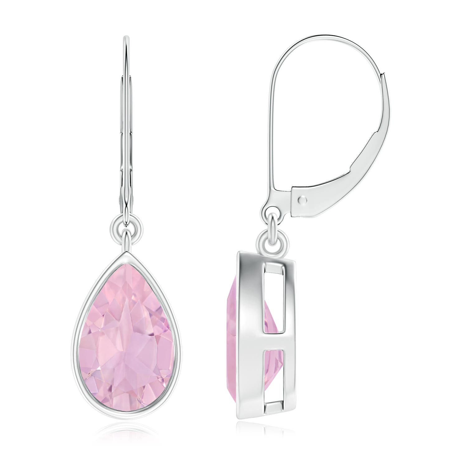 AAAA - Rose Quartz / 2.6 CT / 14 KT White Gold