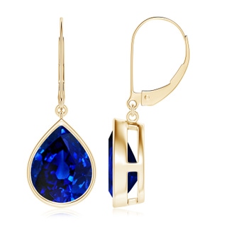 Pear Lab-Grown Lab Grown Blue Sapphire