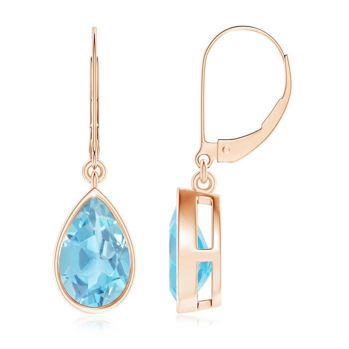 A - Swiss Blue Topaz / 3.3 CT / 14 KT Rose Gold