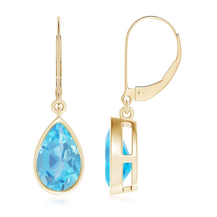 AA - Swiss Blue Topaz / 3.3 CT / 14 KT Yellow Gold