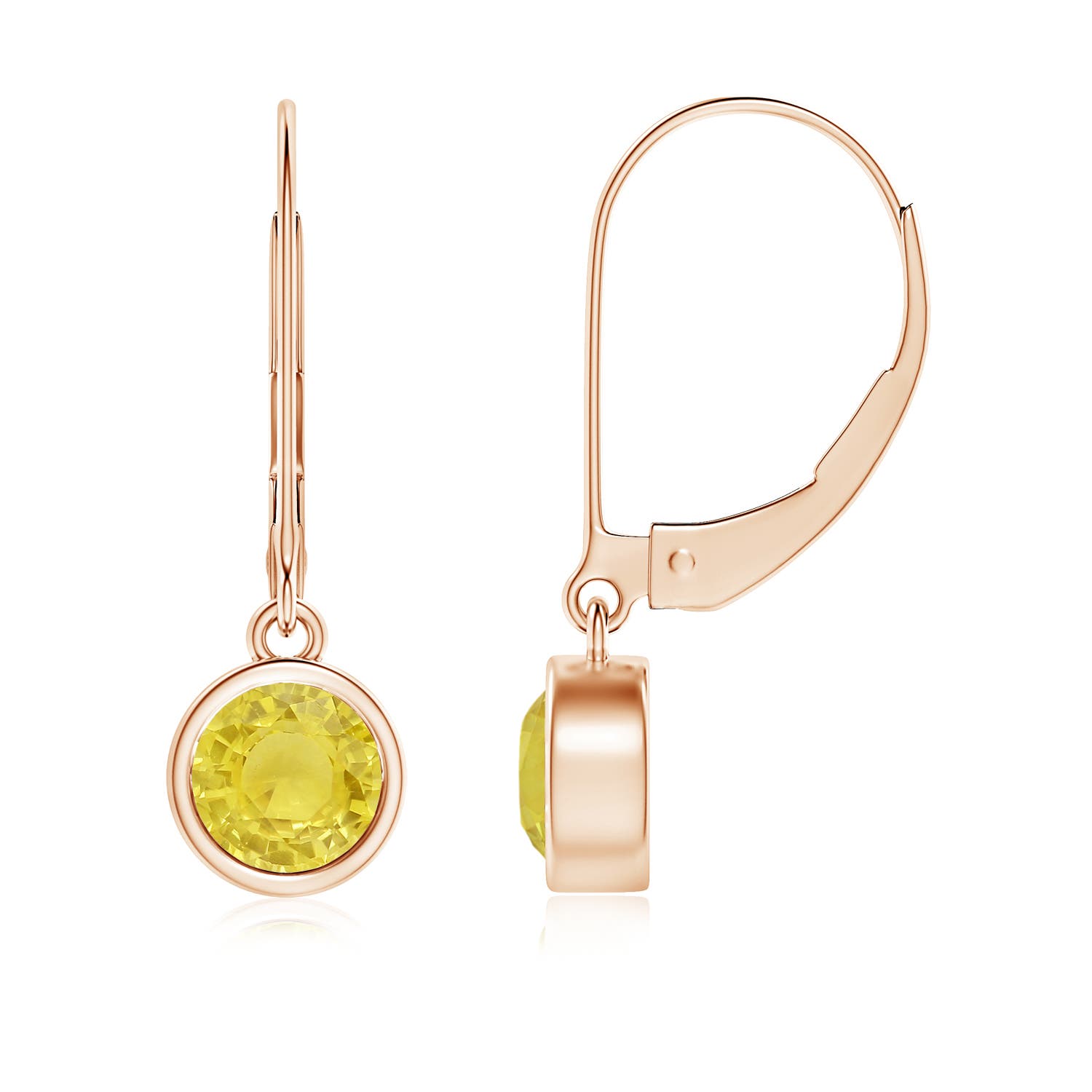 A - Yellow Sapphire / 1.06 CT / 14 KT Rose Gold