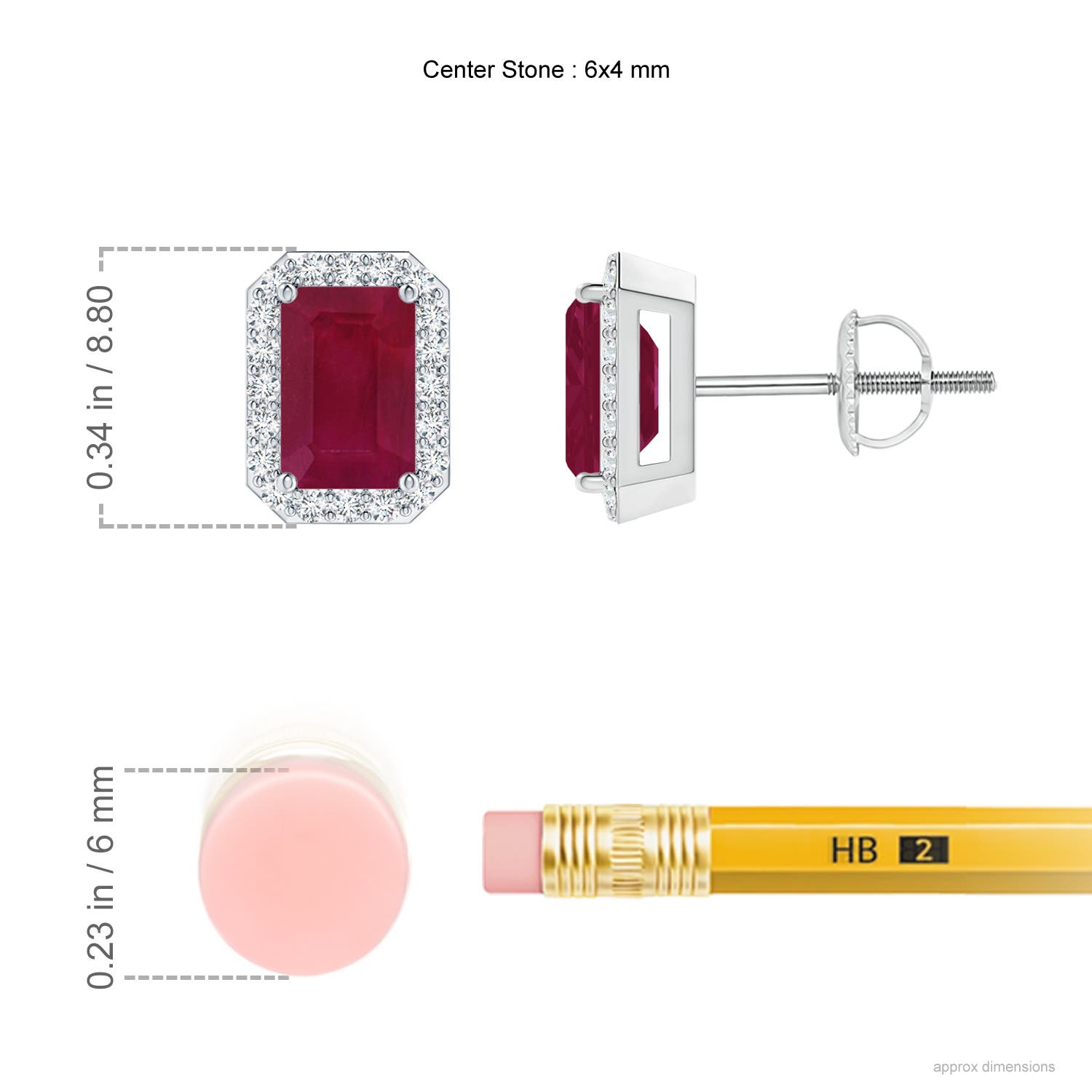 A - Ruby / 1.5 CT / 14 KT White Gold