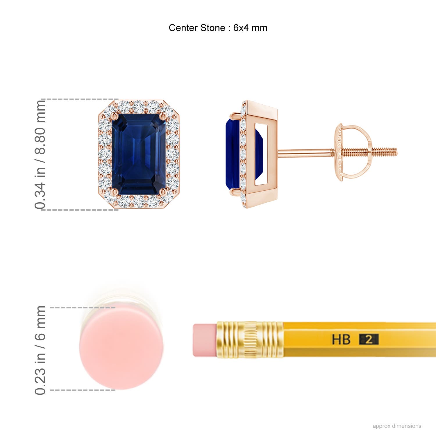 AAA - Blue Sapphire / 1.5 CT / 14 KT Rose Gold