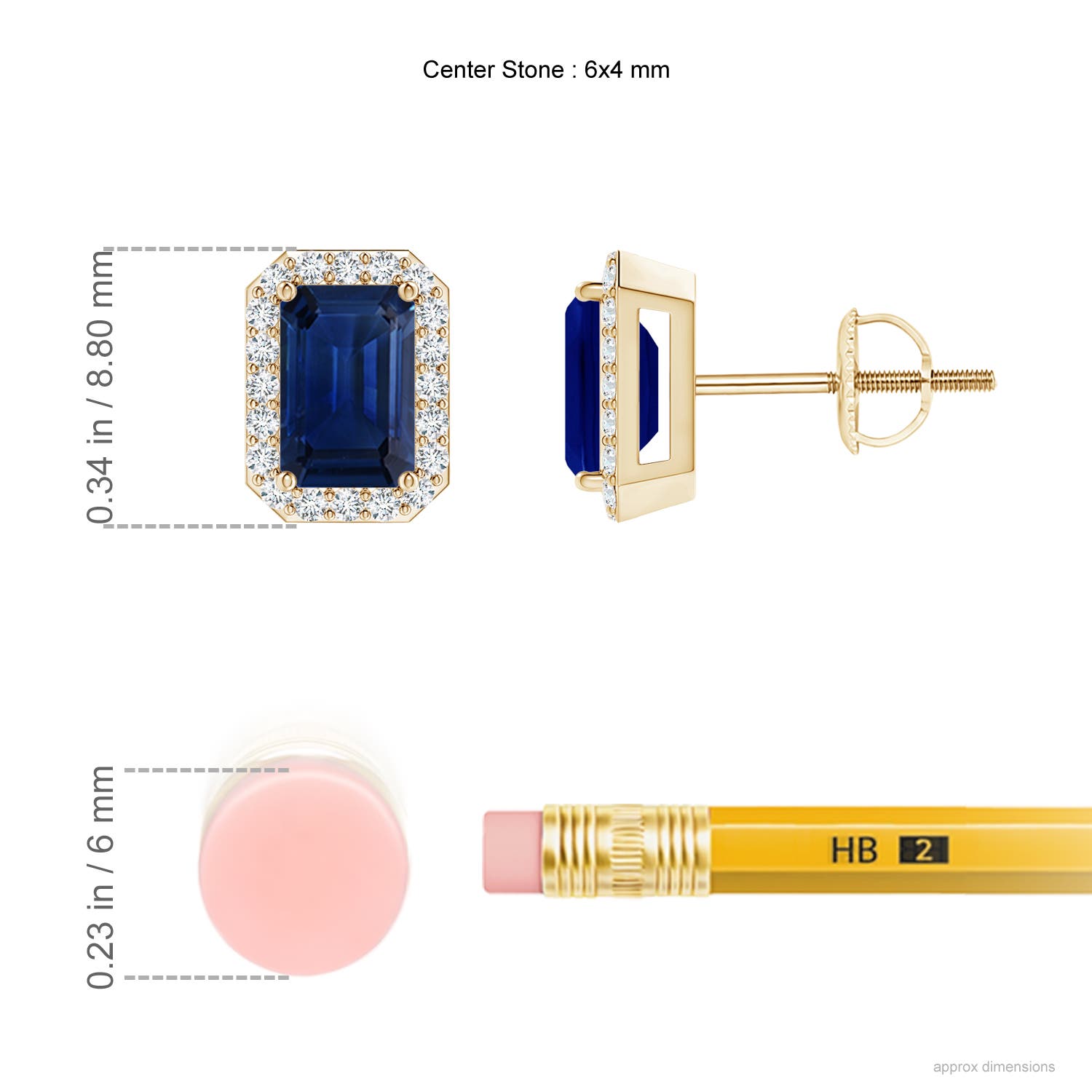 AAA - Blue Sapphire / 1.5 CT / 14 KT Yellow Gold