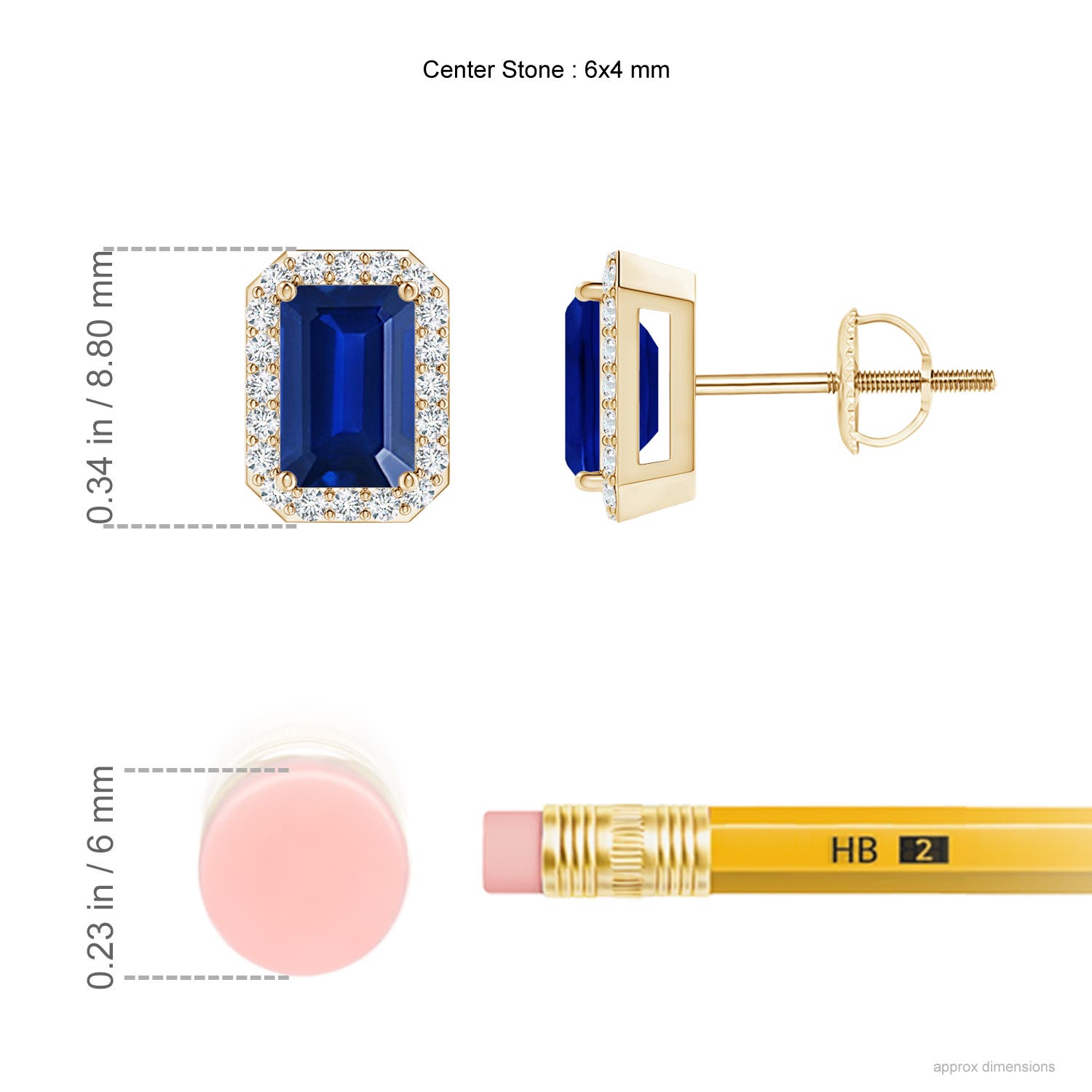 AAAA - Blue Sapphire / 1.5 CT / 14 KT Yellow Gold