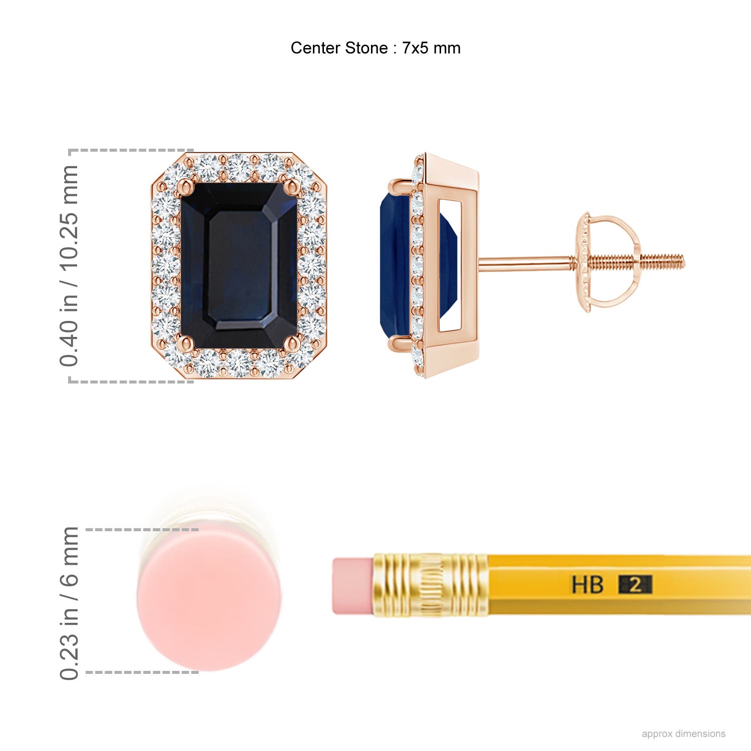 A - Blue Sapphire / 2.42 CT / 14 KT Rose Gold