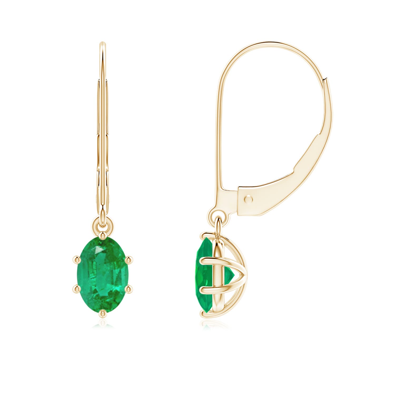 AA - Emerald / 0.8 CT / 14 KT Yellow Gold