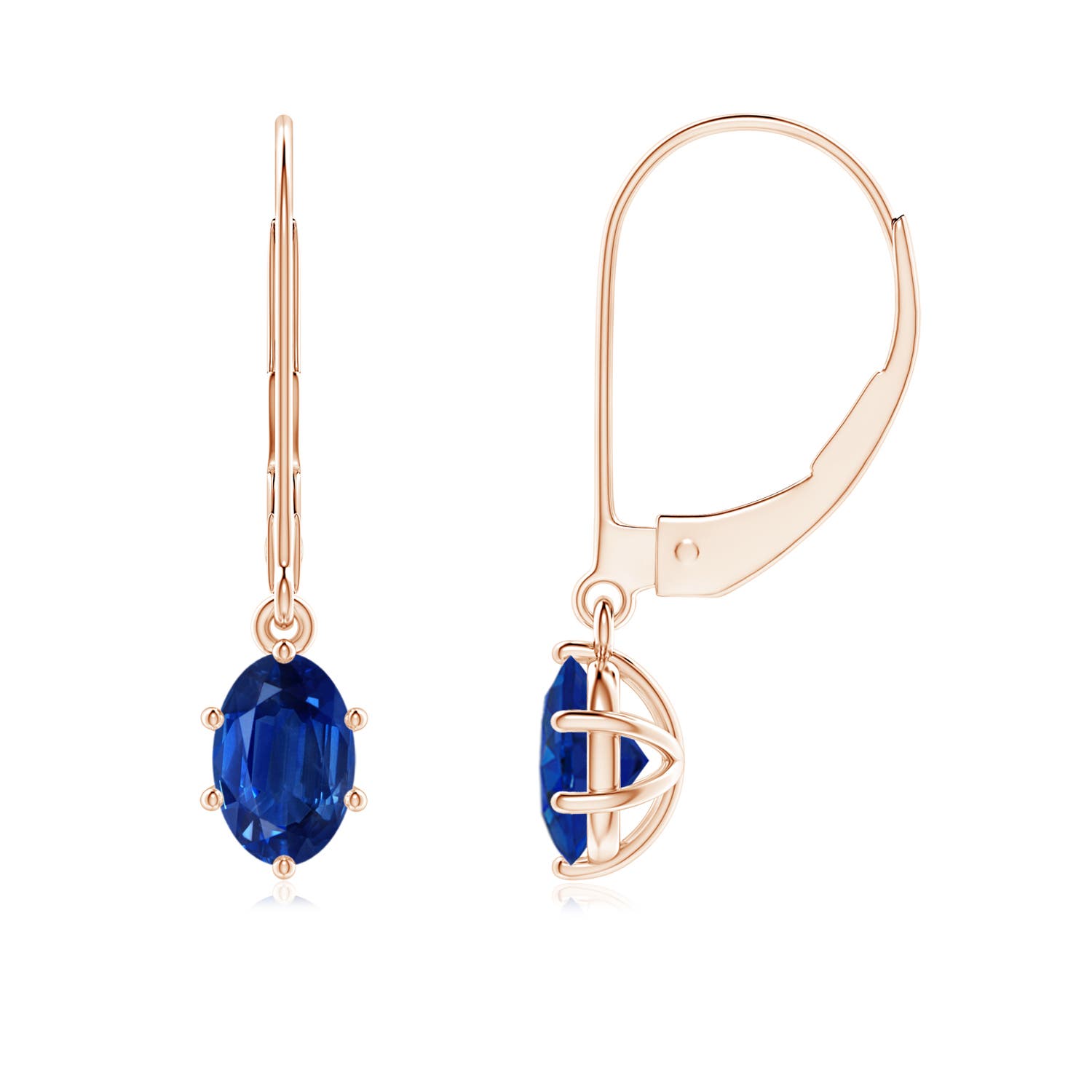 AAA - Blue Sapphire / 1.2 CT / 14 KT Rose Gold