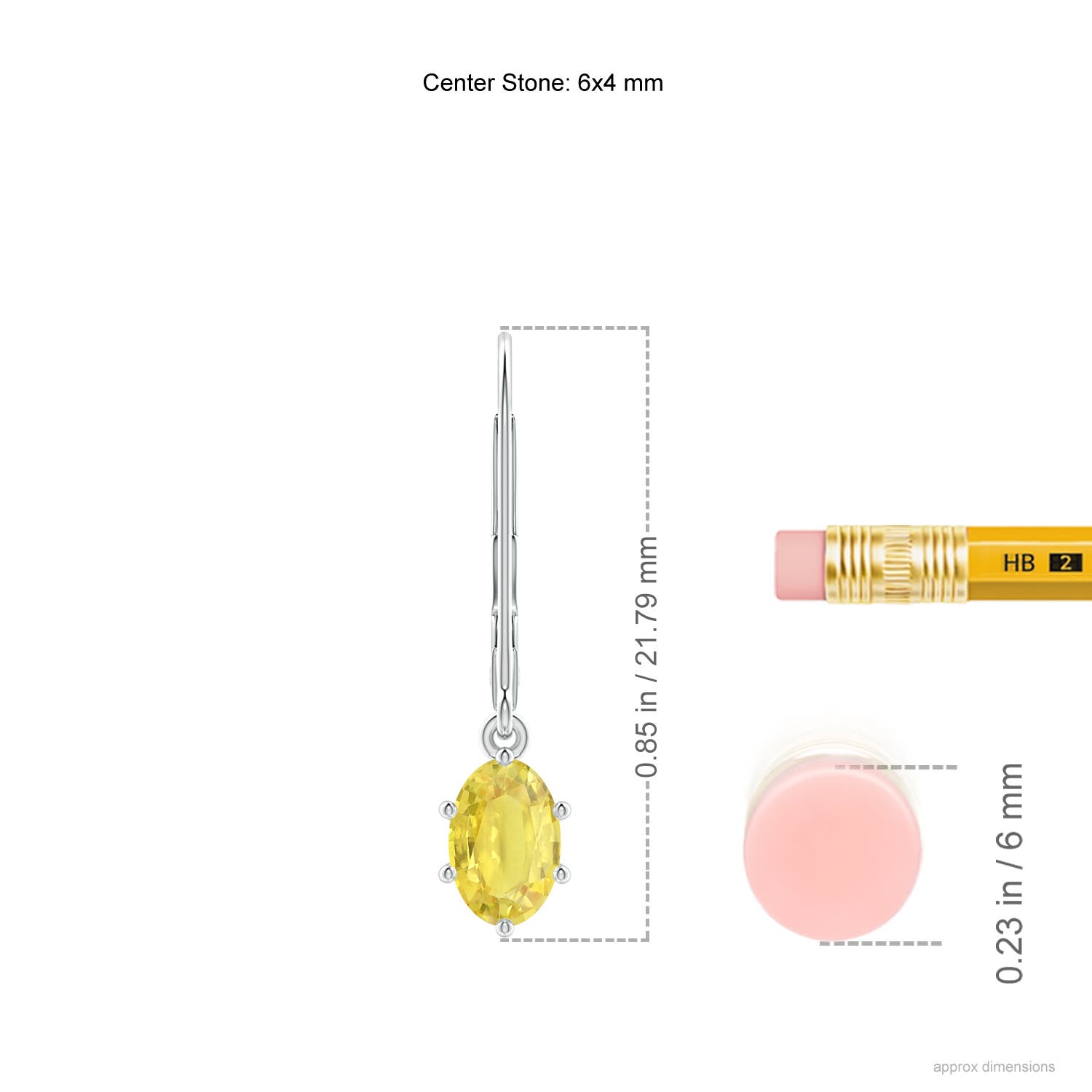 A - Yellow Sapphire / 1.32 CT / 14 KT White Gold