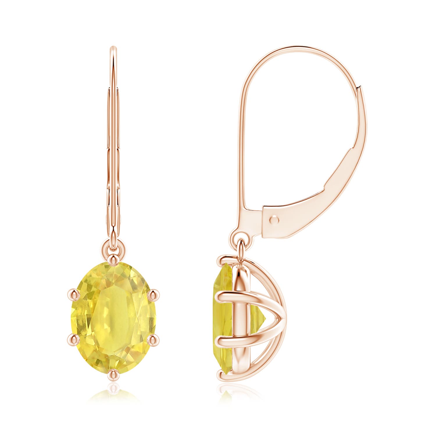 A - Yellow Sapphire / 3 CT / 14 KT Rose Gold