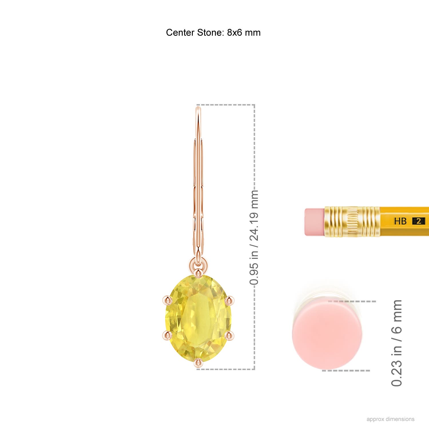 A - Yellow Sapphire / 3 CT / 14 KT Rose Gold