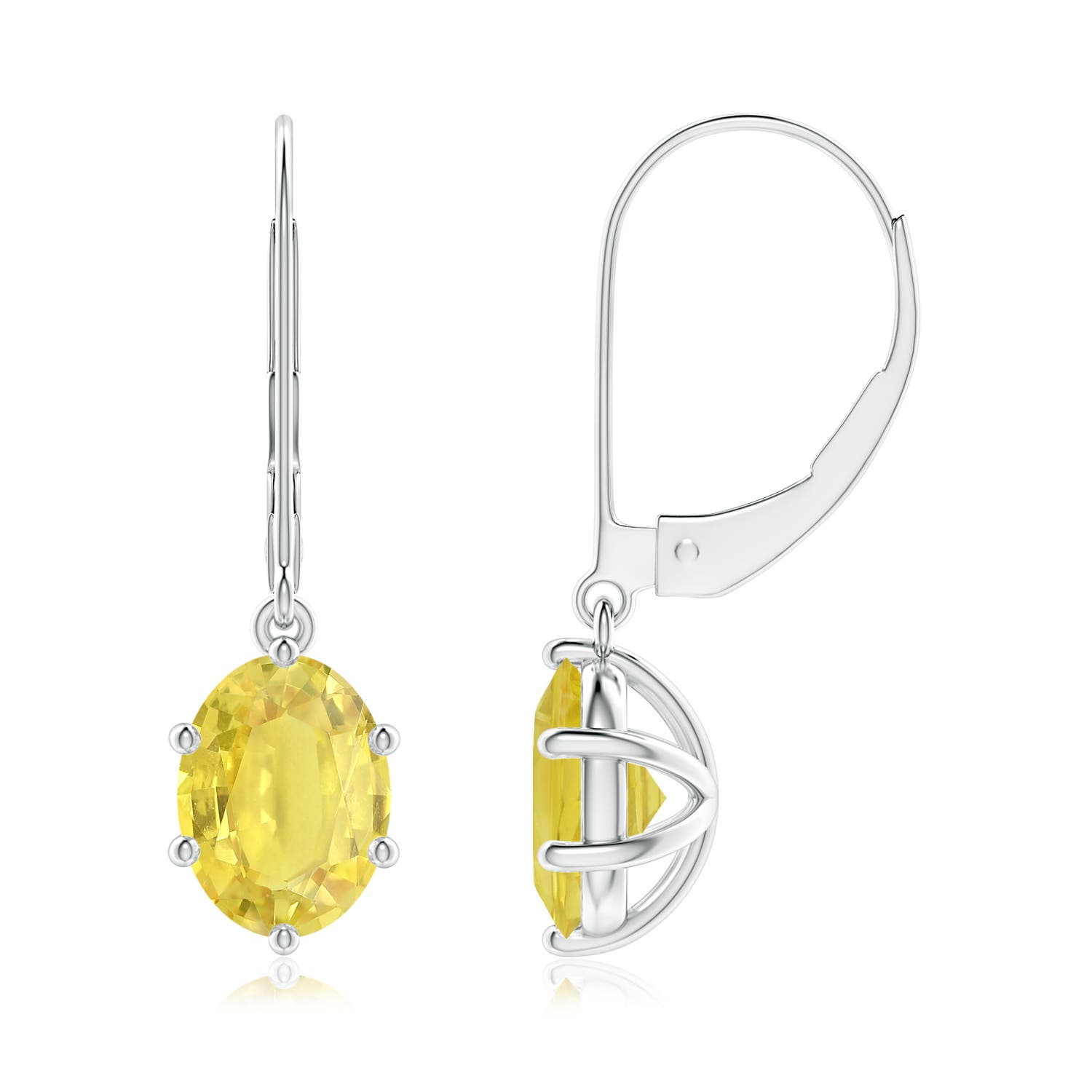 A - Yellow Sapphire / 3 CT / 14 KT White Gold