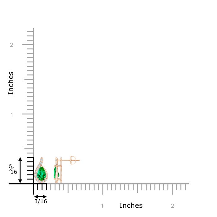 AAA - Emerald / 0.49 CT / 14 KT Rose Gold