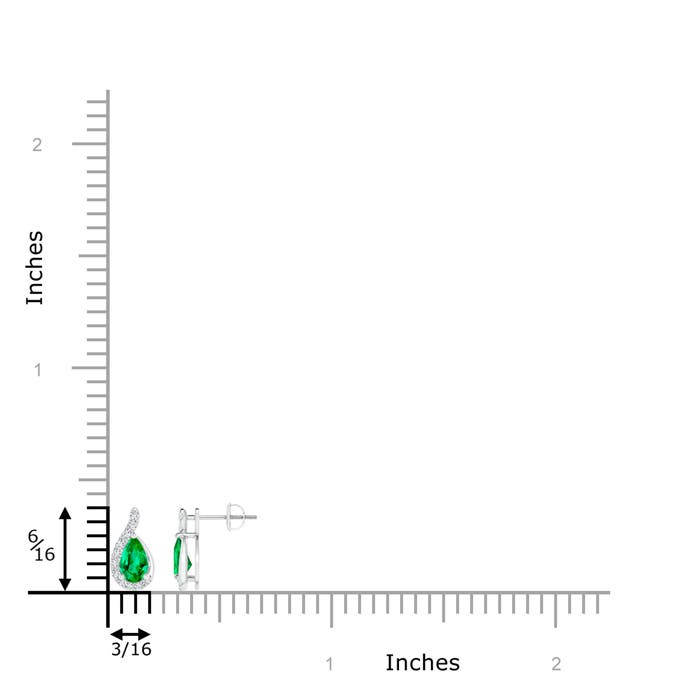 AAA - Emerald / 0.49 CT / 14 KT White Gold