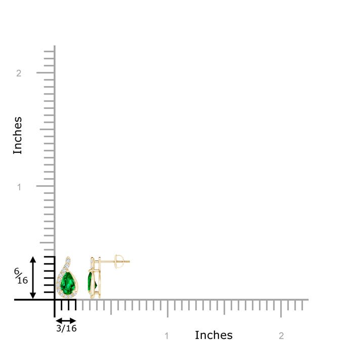 AAAA - Emerald / 0.49 CT / 14 KT Yellow Gold