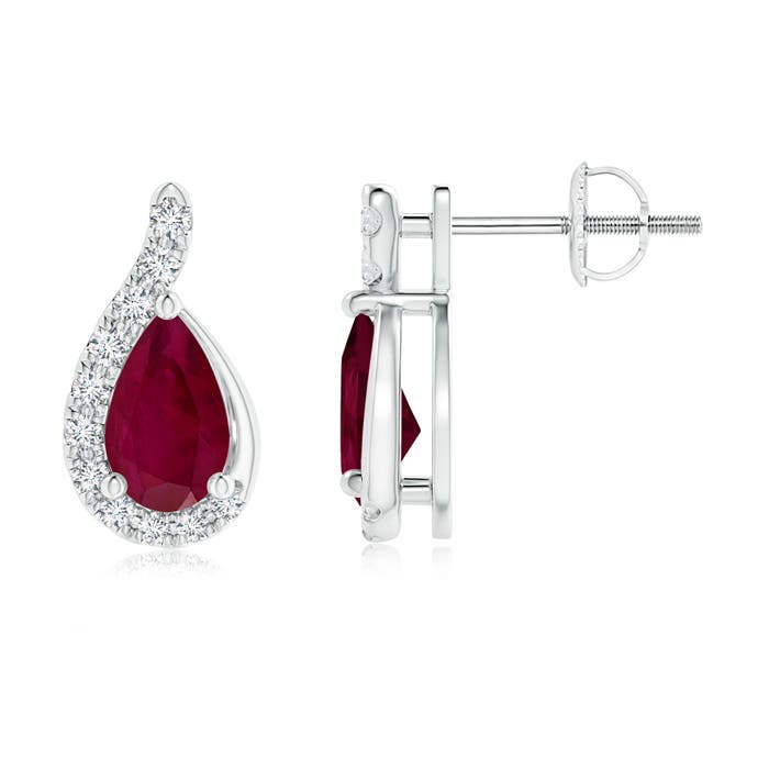 A - Ruby / 0.55 CT / 14 KT White Gold