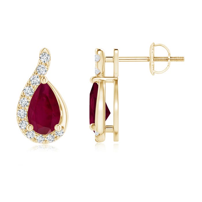 A - Ruby / 0.55 CT / 14 KT Yellow Gold