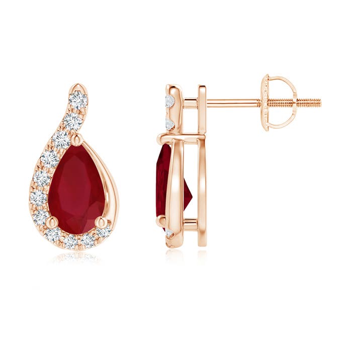 AA - Ruby / 0.55 CT / 14 KT Rose Gold