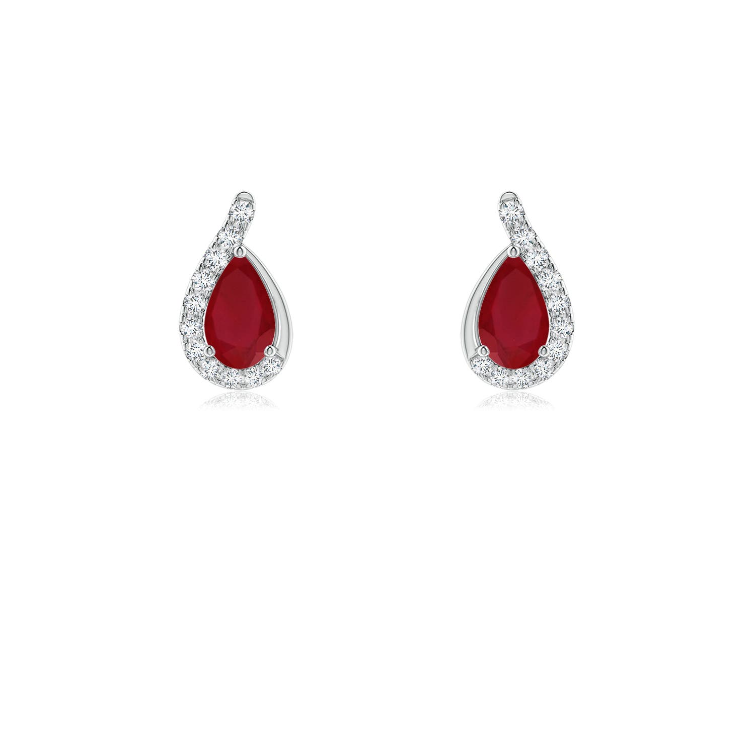 AA - Ruby / 0.55 CT / 14 KT White Gold