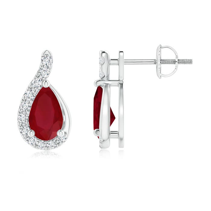 AA - Ruby / 0.55 CT / 14 KT White Gold