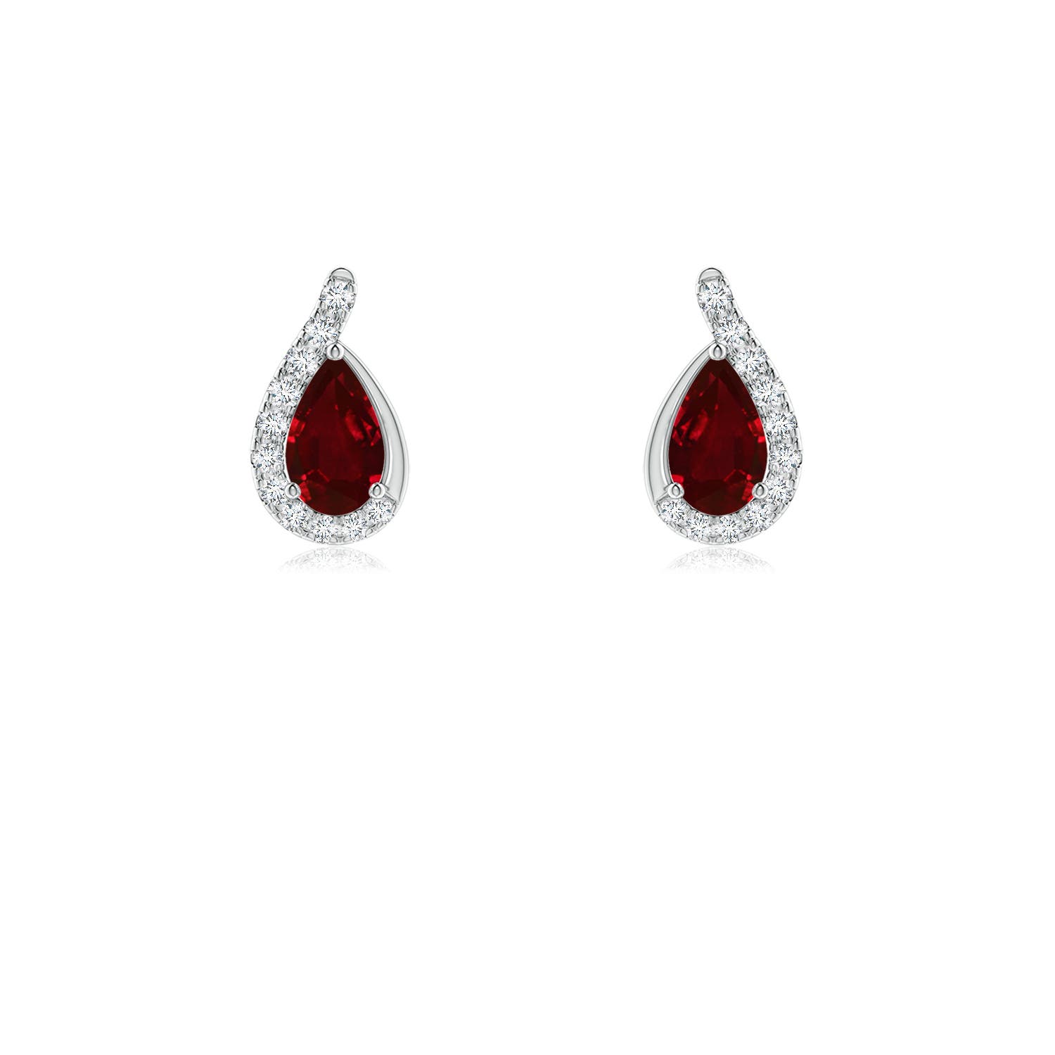 AAAA - Ruby / 0.55 CT / 14 KT White Gold