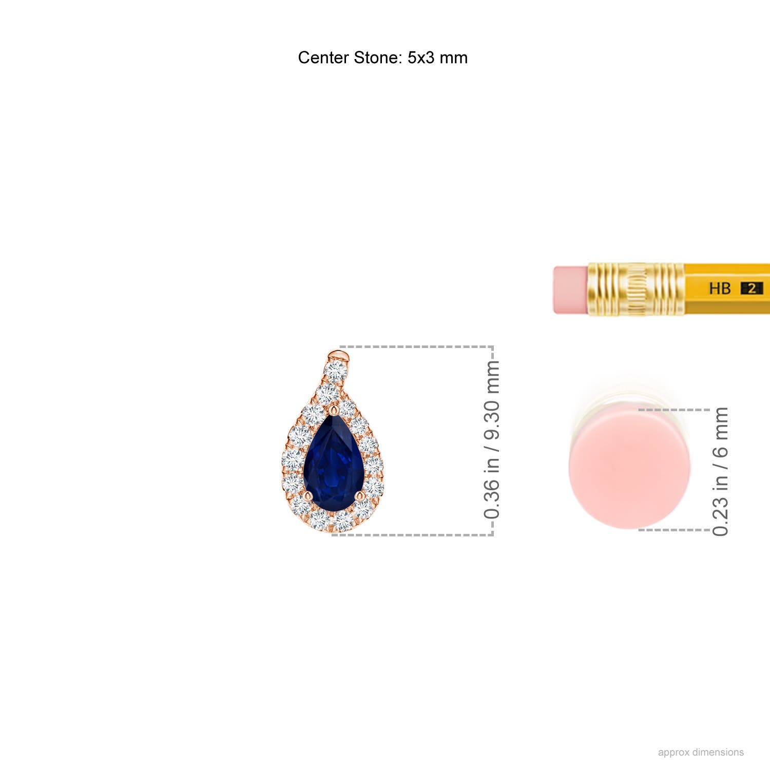 AA - Blue Sapphire / 0.64 CT / 14 KT Rose Gold