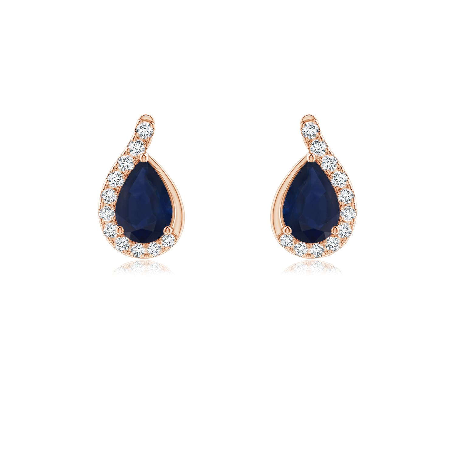 A - Blue Sapphire / 0.99 CT / 14 KT Rose Gold