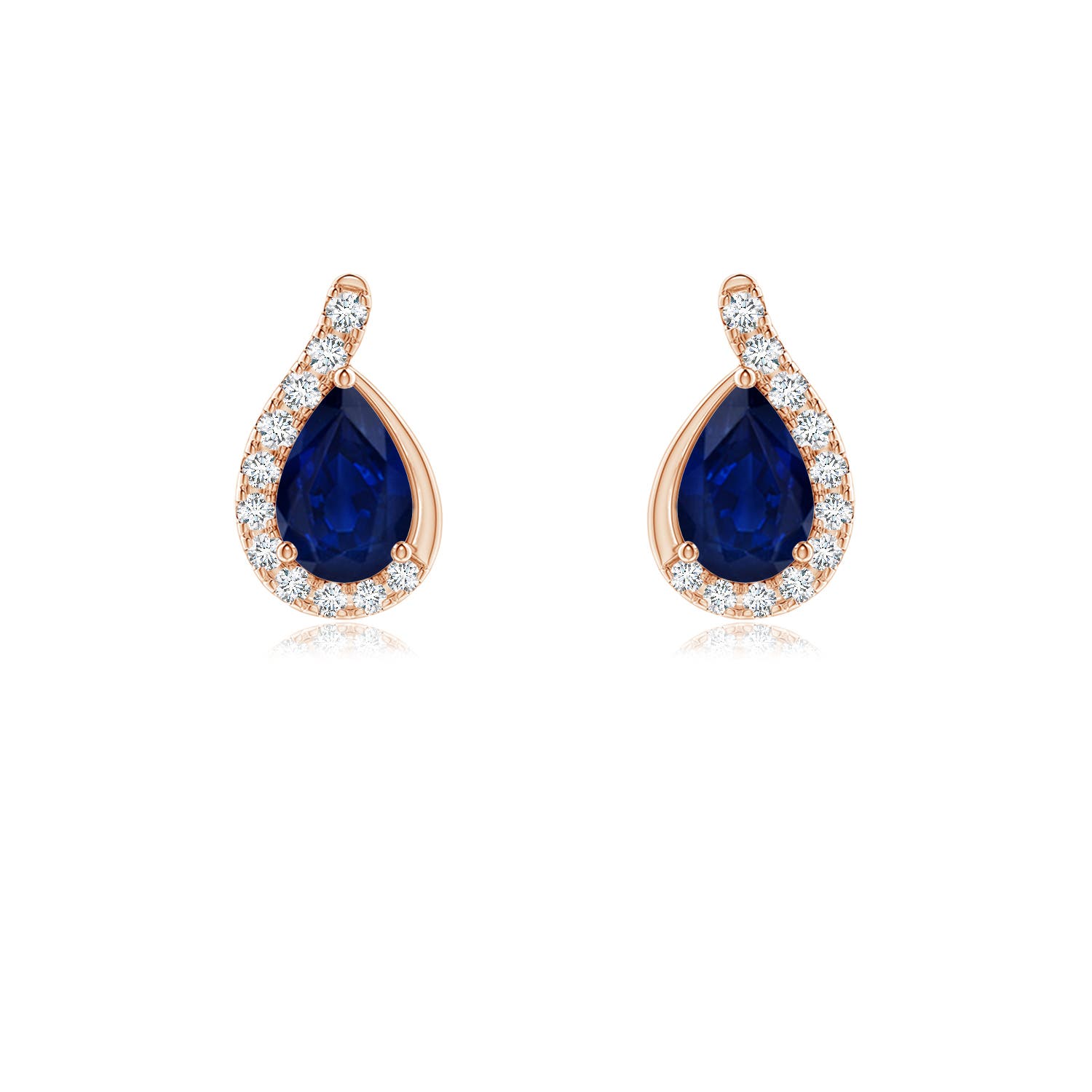 AA - Blue Sapphire / 0.99 CT / 14 KT Rose Gold