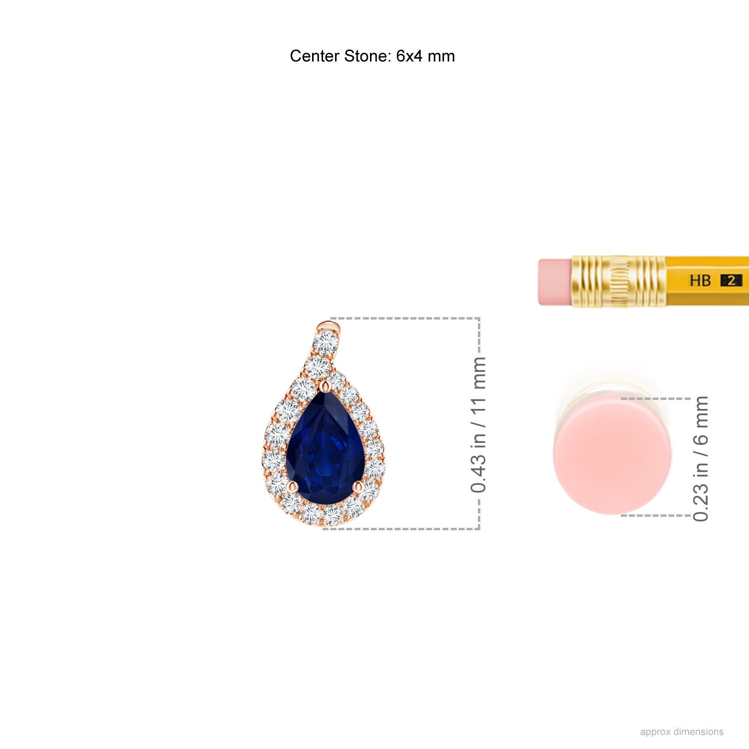 AA - Blue Sapphire / 0.99 CT / 14 KT Rose Gold