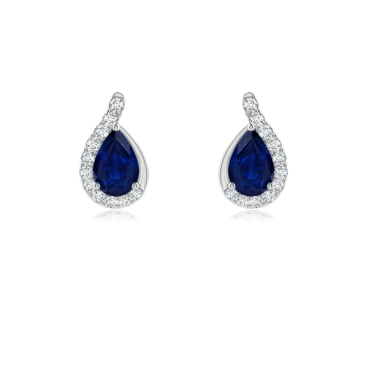 AA - Blue Sapphire / 0.99 CT / 14 KT White Gold