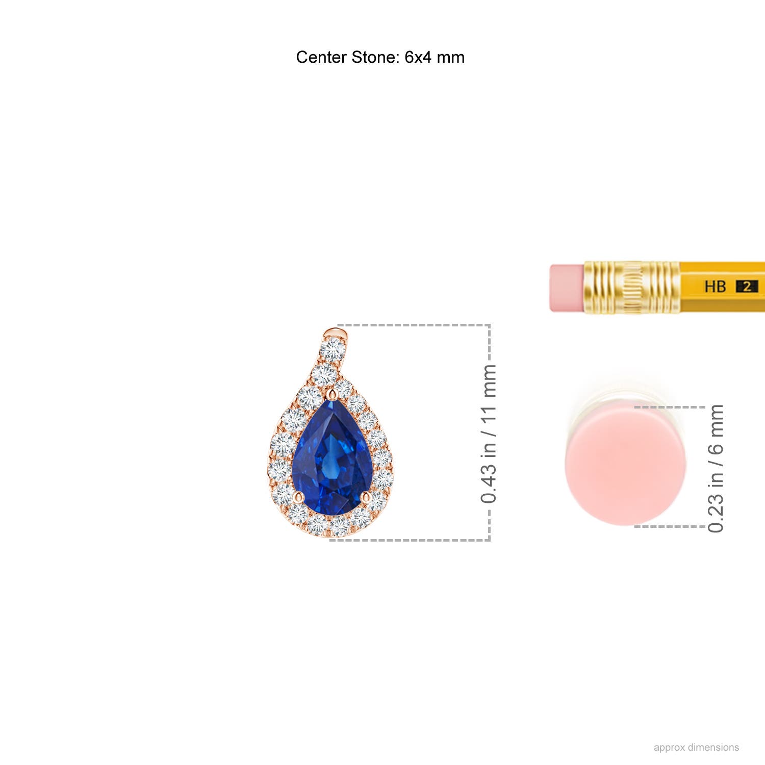 AAA - Blue Sapphire / 0.99 CT / 14 KT Rose Gold