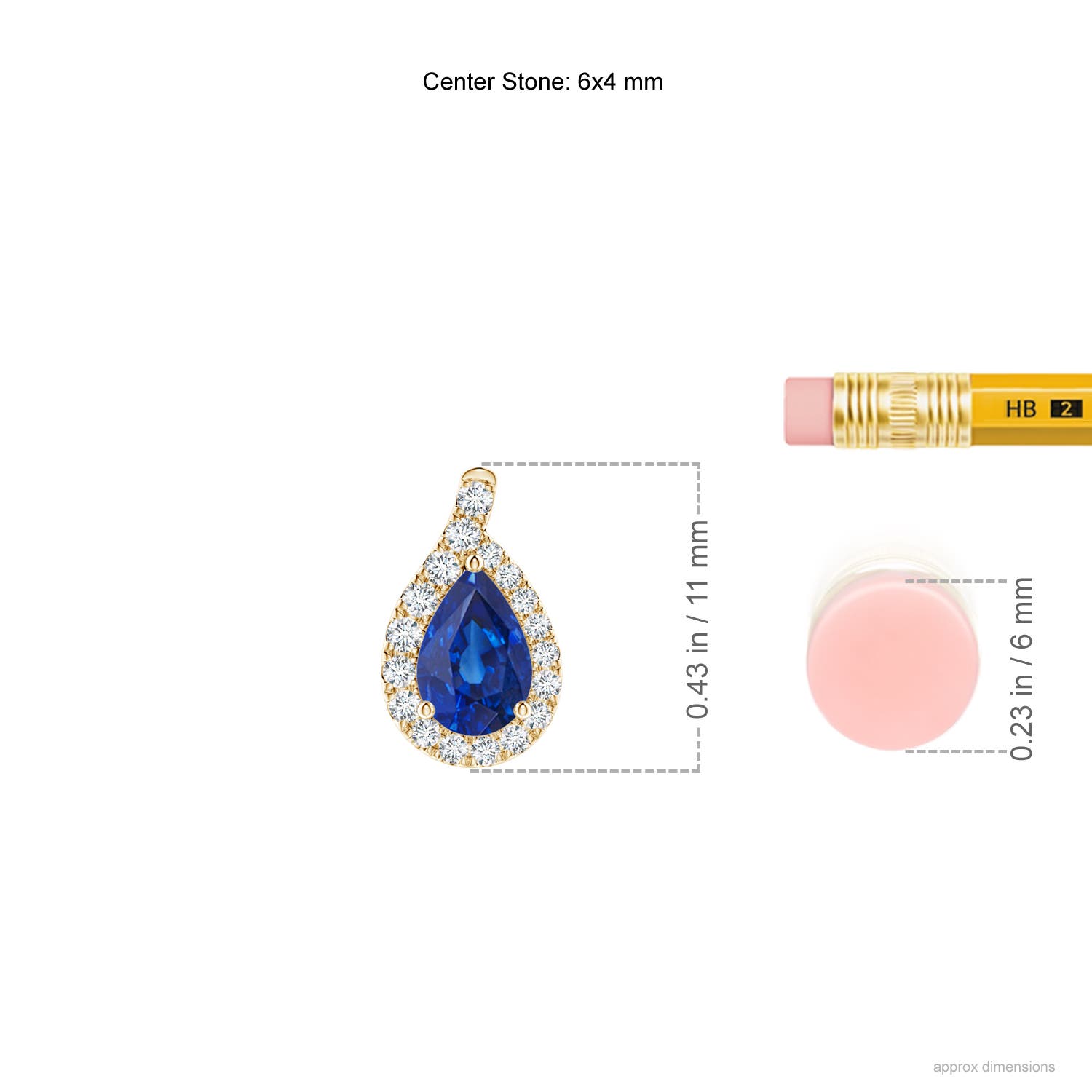 AAA - Blue Sapphire / 0.99 CT / 14 KT Yellow Gold