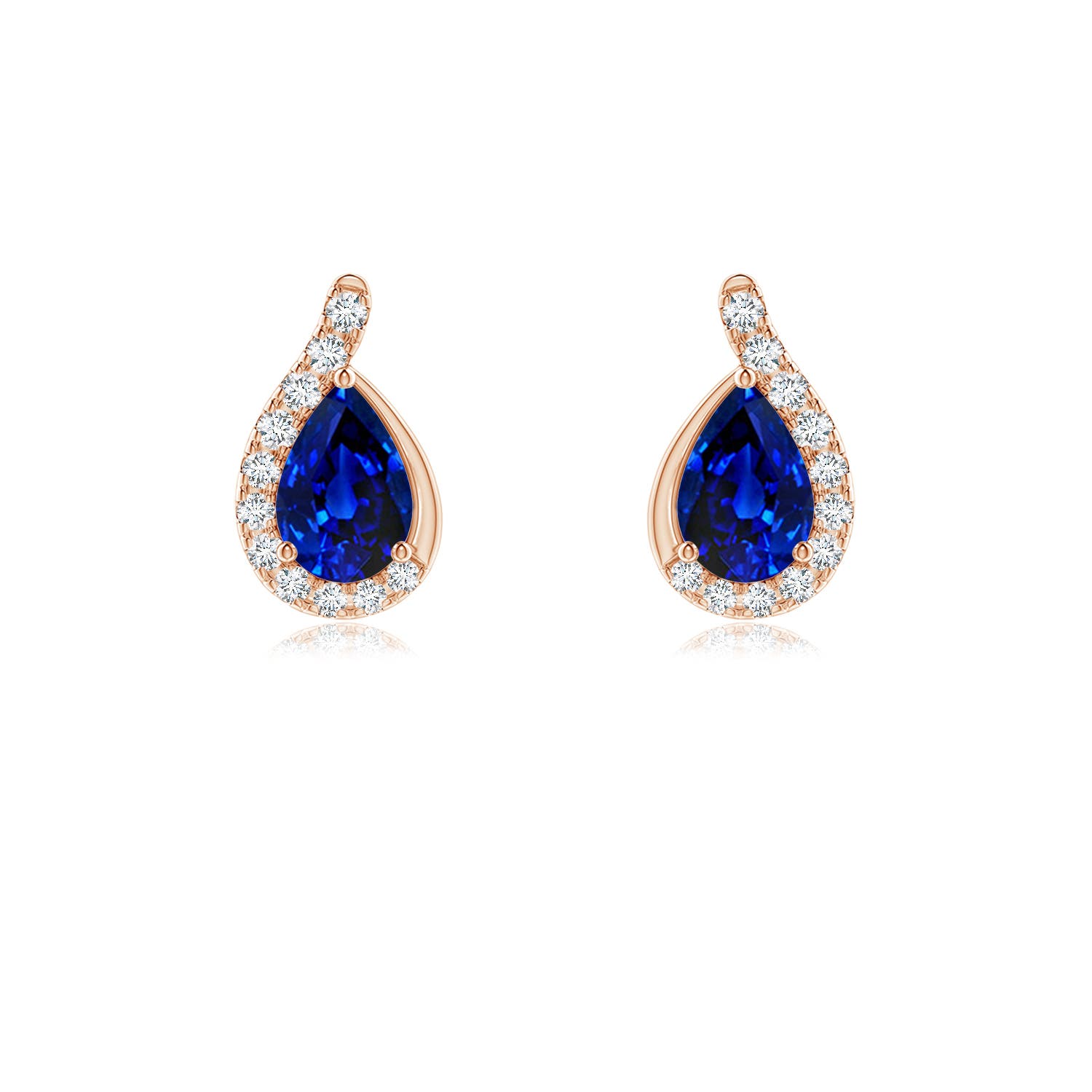 AAAA - Blue Sapphire / 0.99 CT / 14 KT Rose Gold