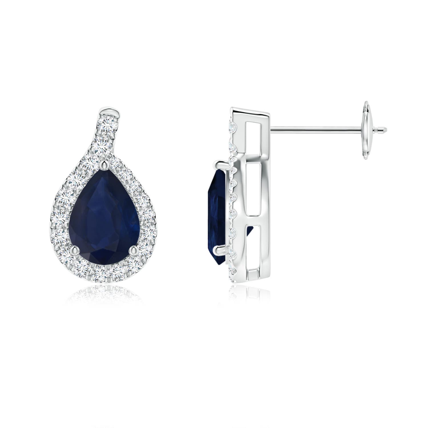 A - Blue Sapphire / 1.76 CT / 14 KT White Gold