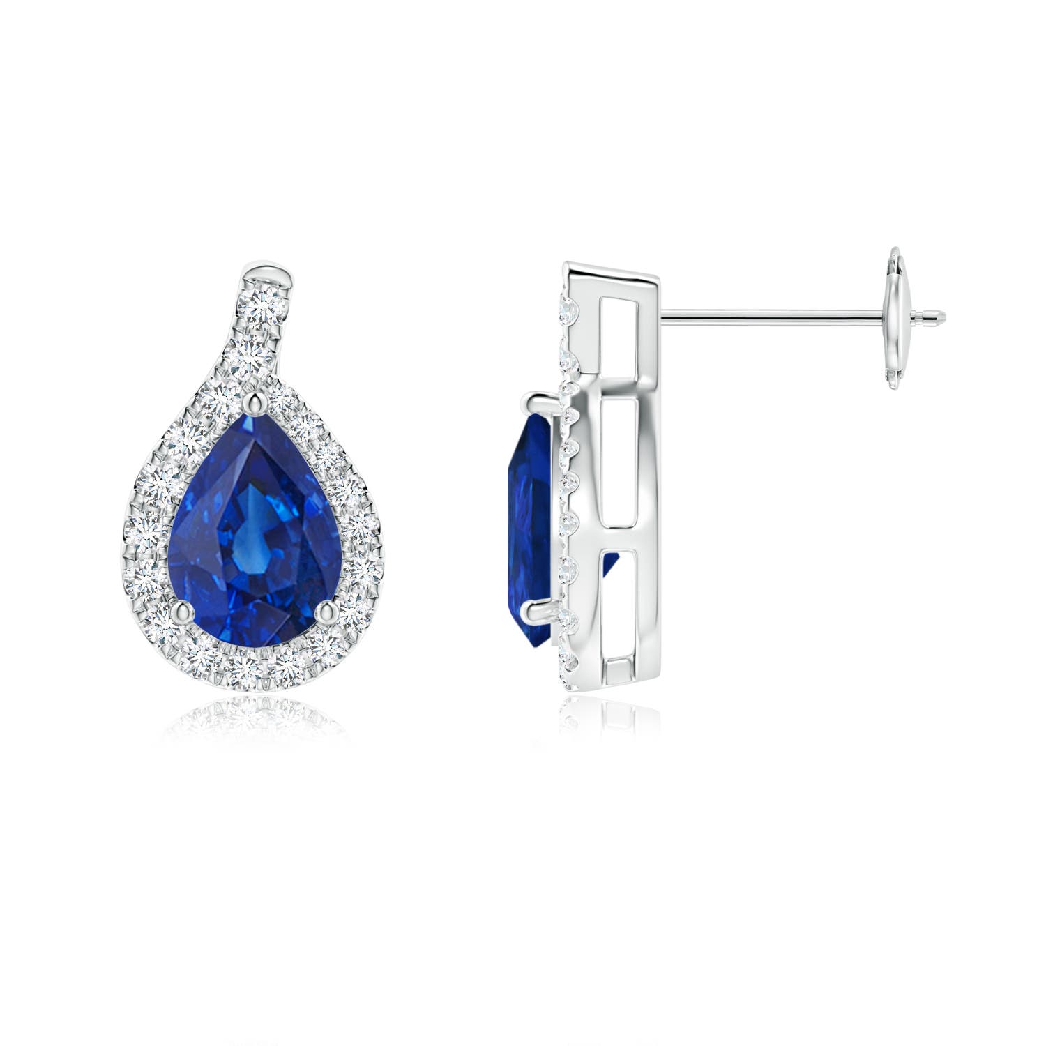 AAA - Blue Sapphire / 1.76 CT / 14 KT White Gold