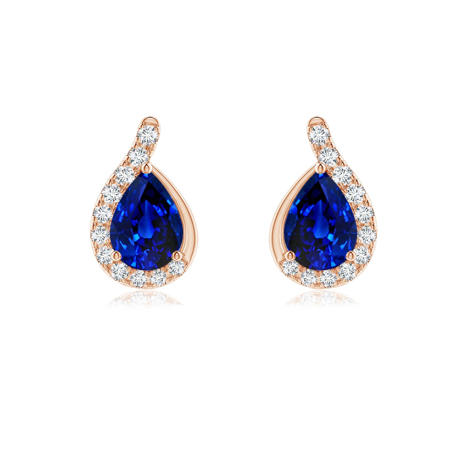 AAAA - Blue Sapphire / 1.76 CT / 14 KT Rose Gold