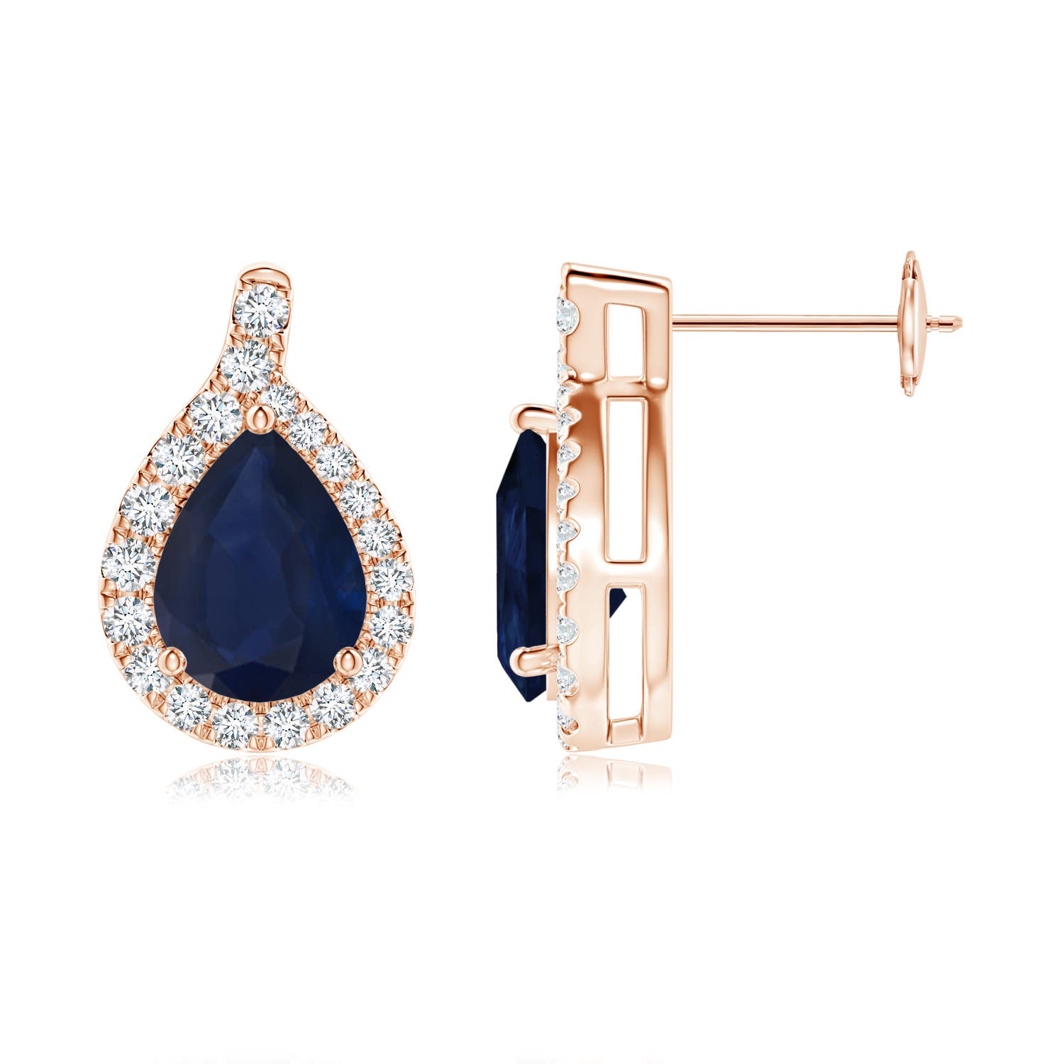 A - Blue Sapphire / 2.68 CT / 14 KT Rose Gold