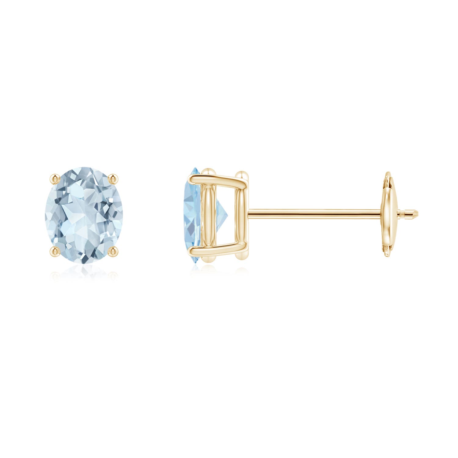 A - Aquamarine / 0.6 CT / 14 KT Yellow Gold