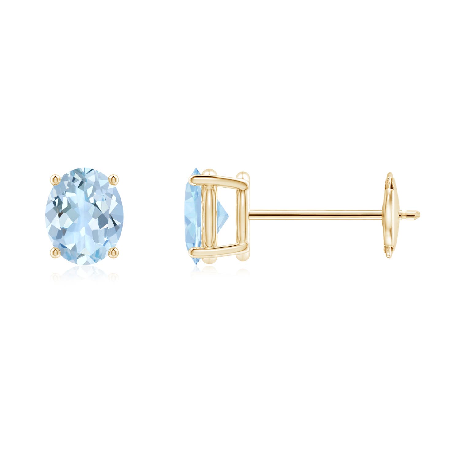 AA - Aquamarine / 0.6 CT / 14 KT Yellow Gold