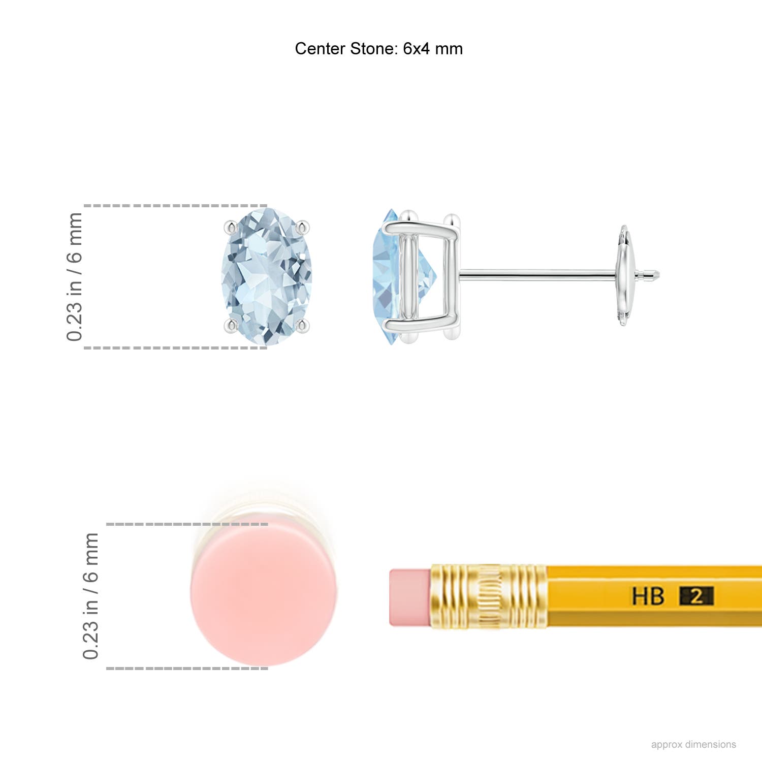 A - Aquamarine / 0.8 CT / 14 KT White Gold