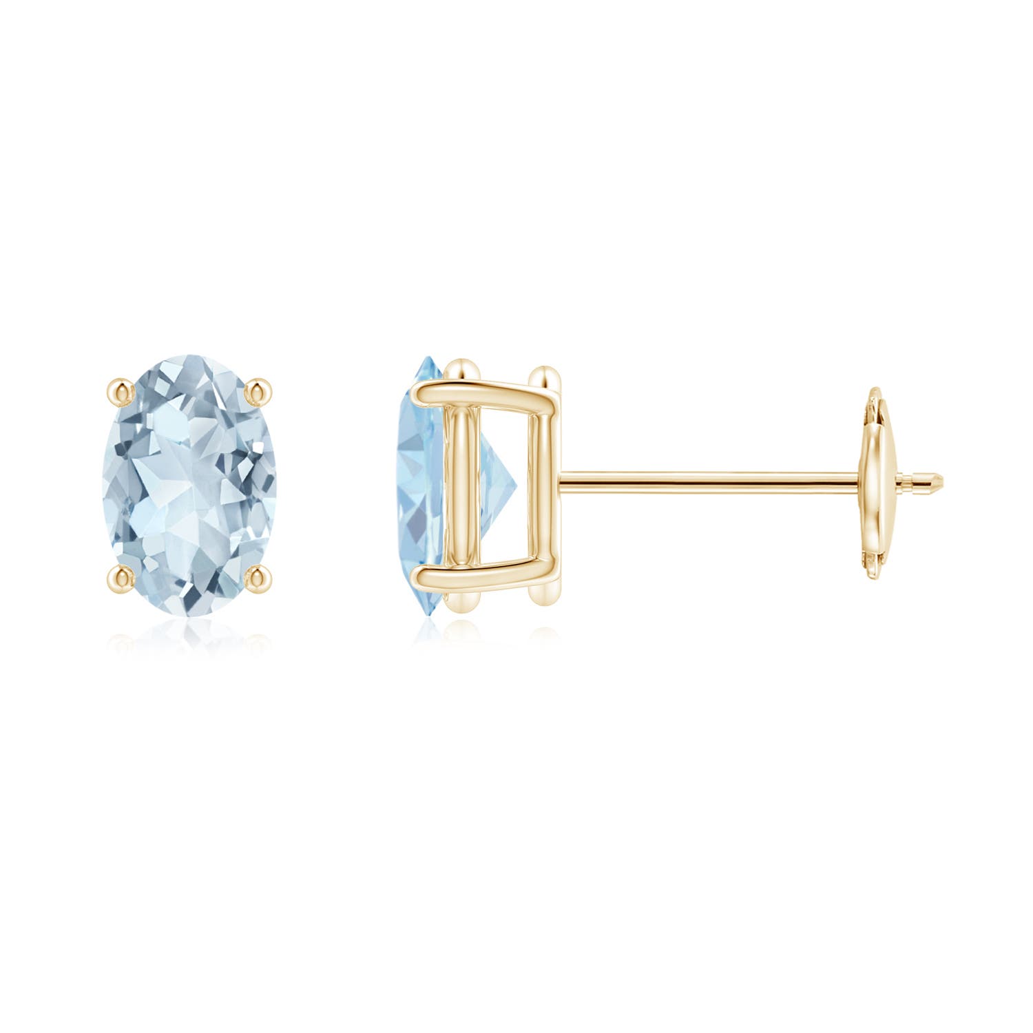 A - Aquamarine / 0.8 CT / 14 KT Yellow Gold